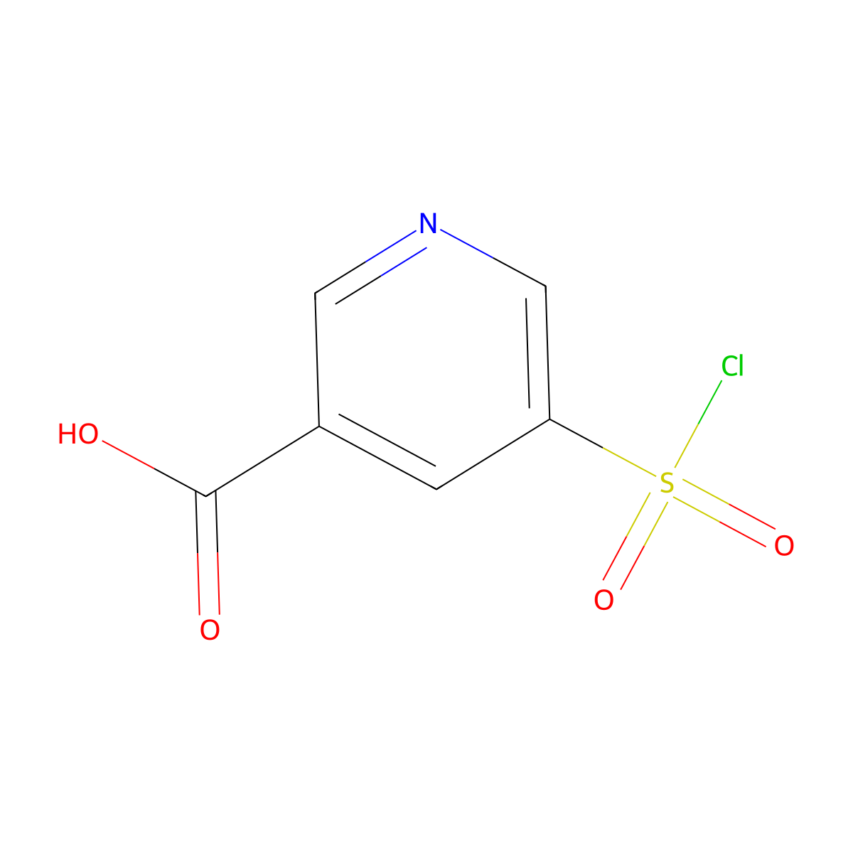 5-(Chlorosulfonyl)pyridine-3-carboxylic acid molecular structure, CAS 333784-05-7