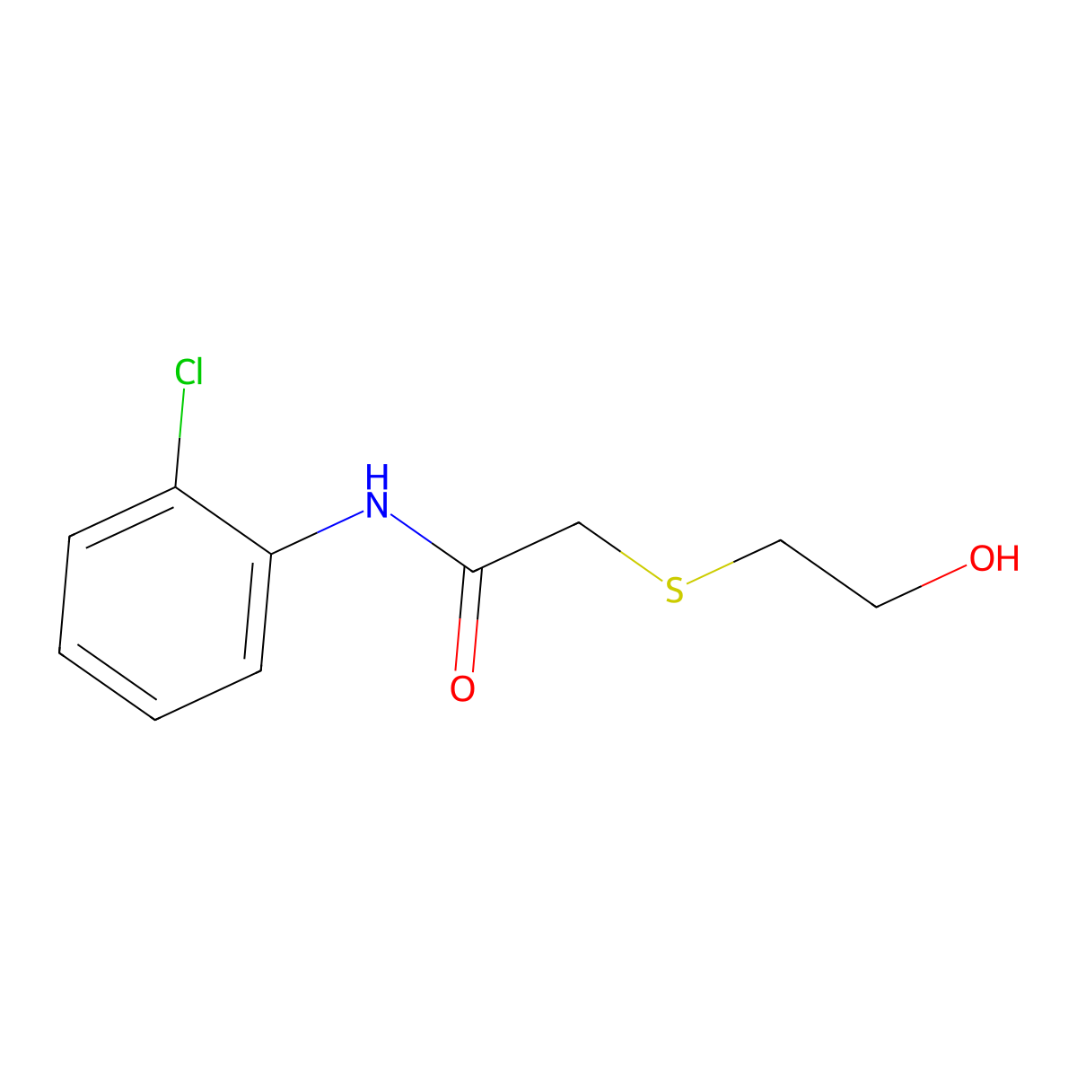 N-(2-Chlorophenyl)-2-[(2-hydroxyethyl)thio]acetamide molecular structure, CAS 333787-83-0