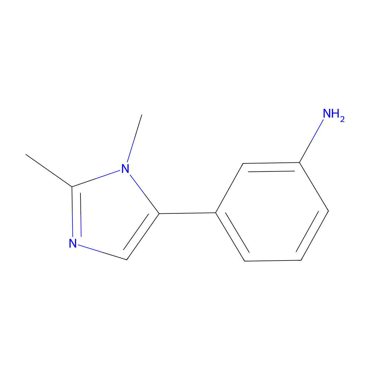3-(1,2-dimethyl-1H-imidazol-5-yl)aniline molecular structure, CAS 333792-46-4