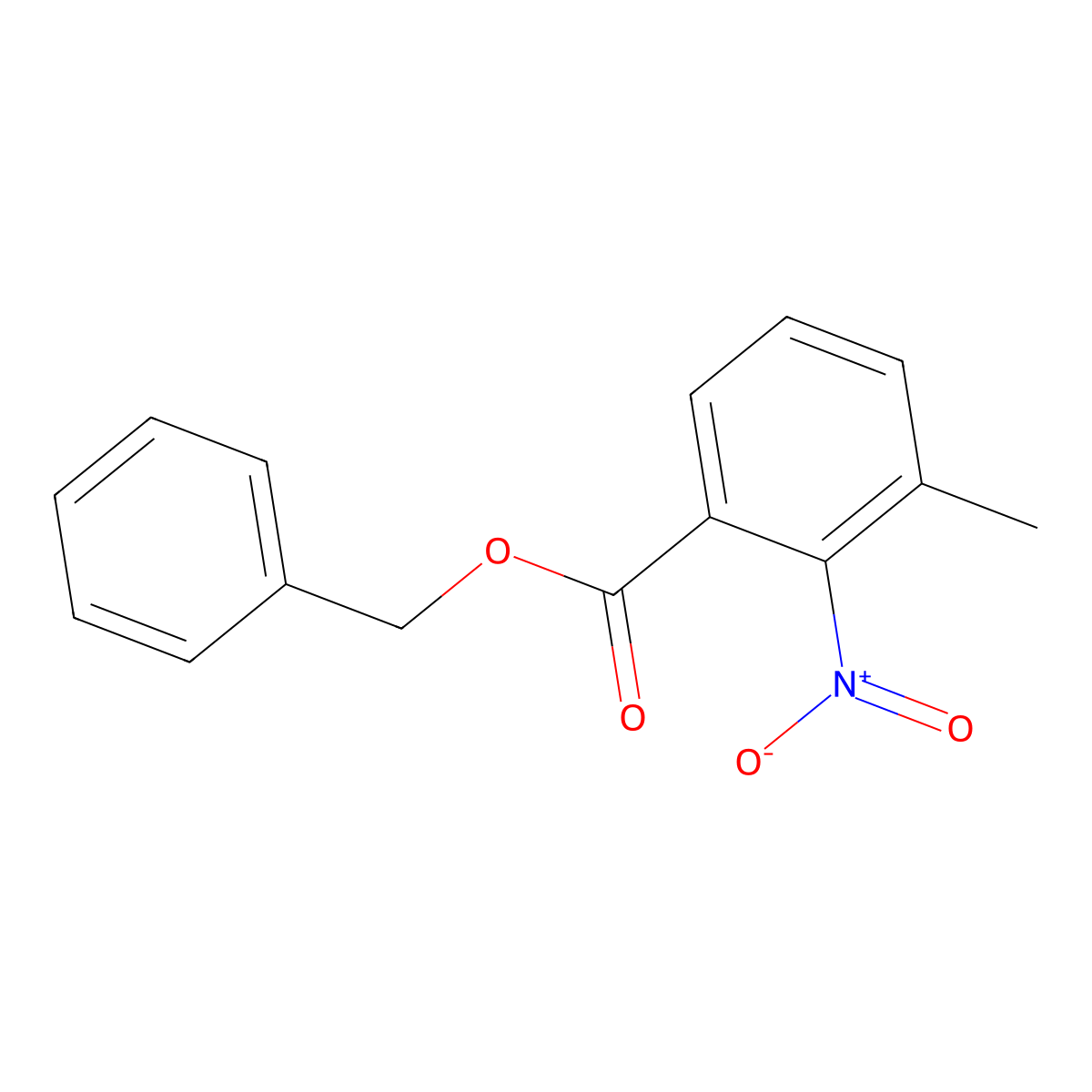 Benzyl 3-methyl-2-nitrobenzoate molecular structure, CAS 333794-18-6