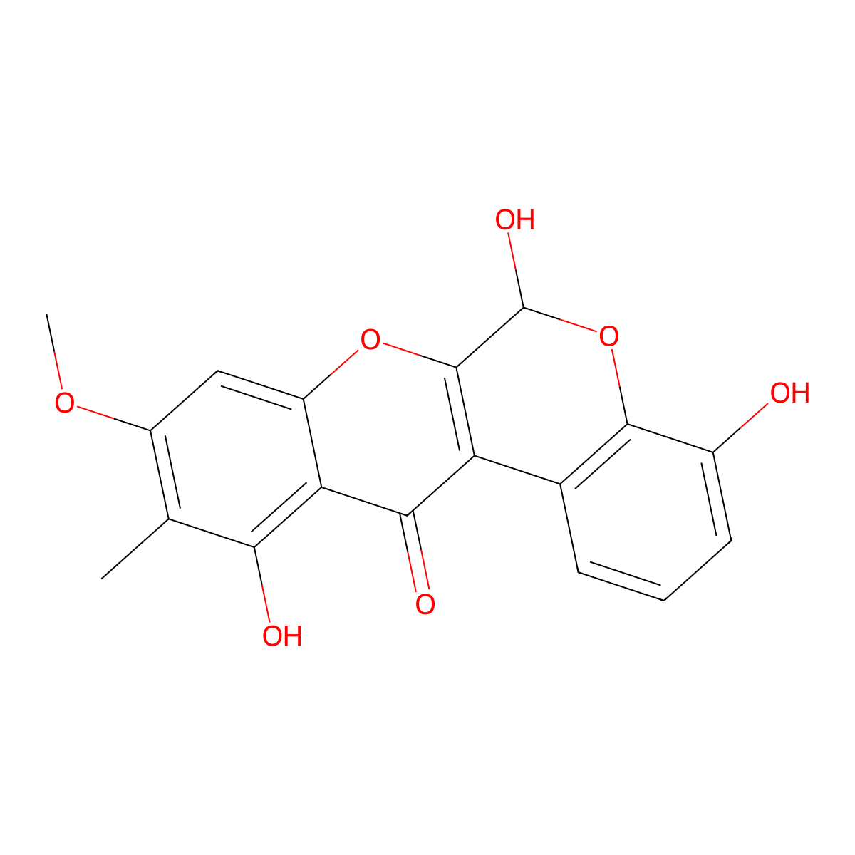 9-O-Methyl-4-Hydroxyboeravinone B molecular structure, CAS 333798-10-0