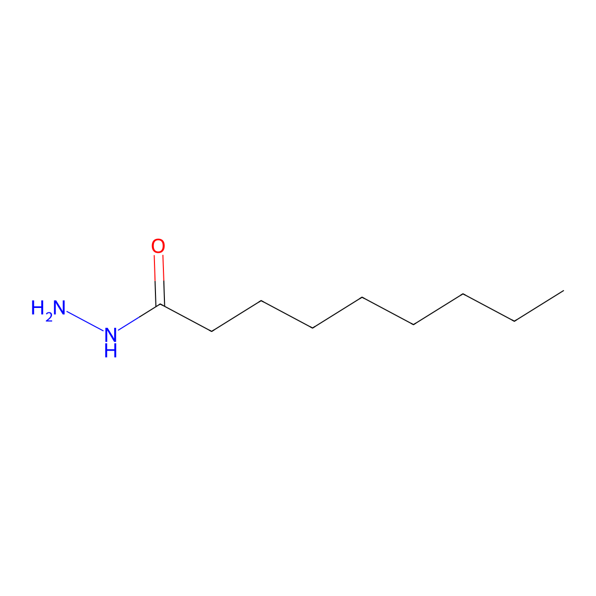 Nonanohydrazide molecular structure, CAS 3338-51-0