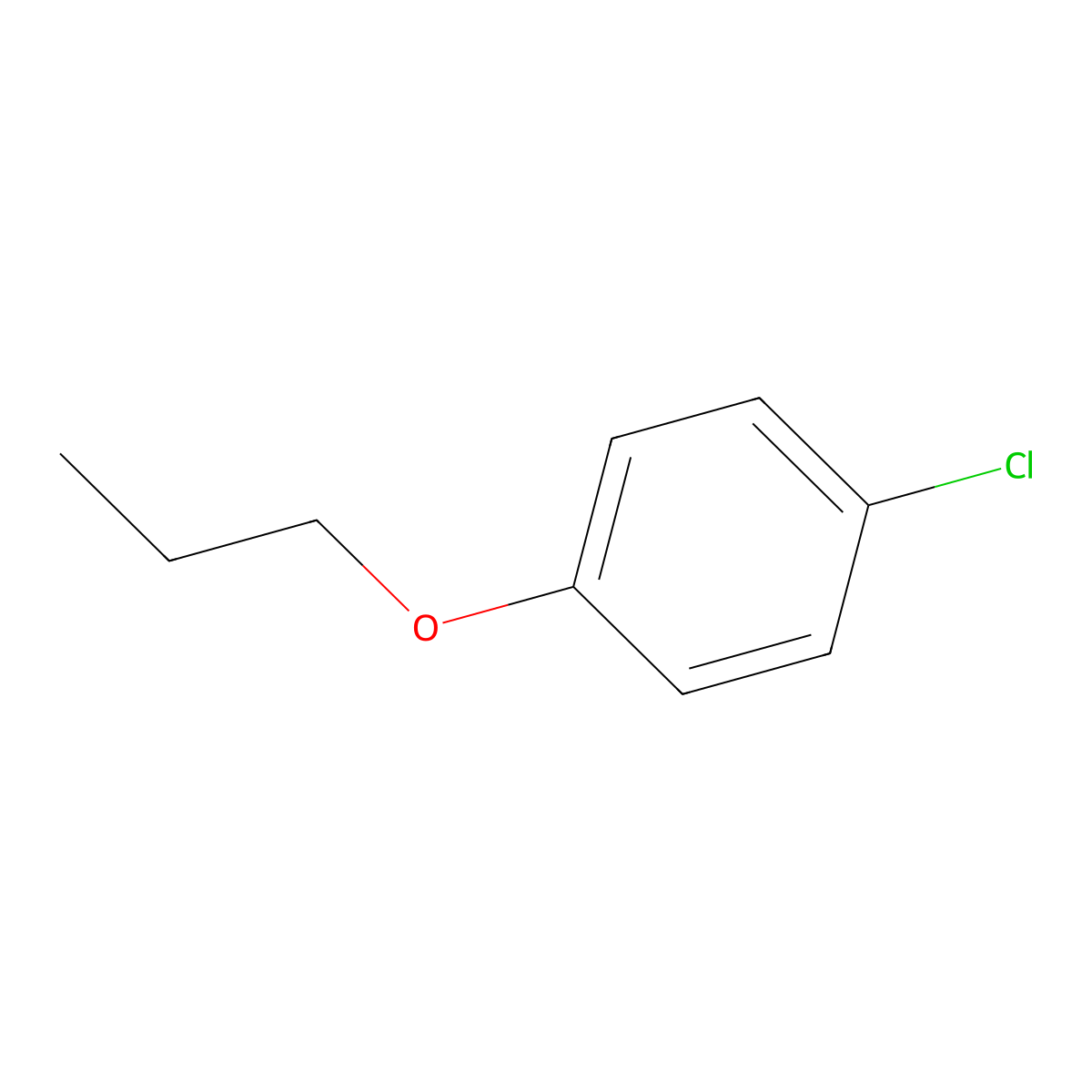 1-Chloro-4-propoxybenzene molecular structure, CAS 33382-58-0