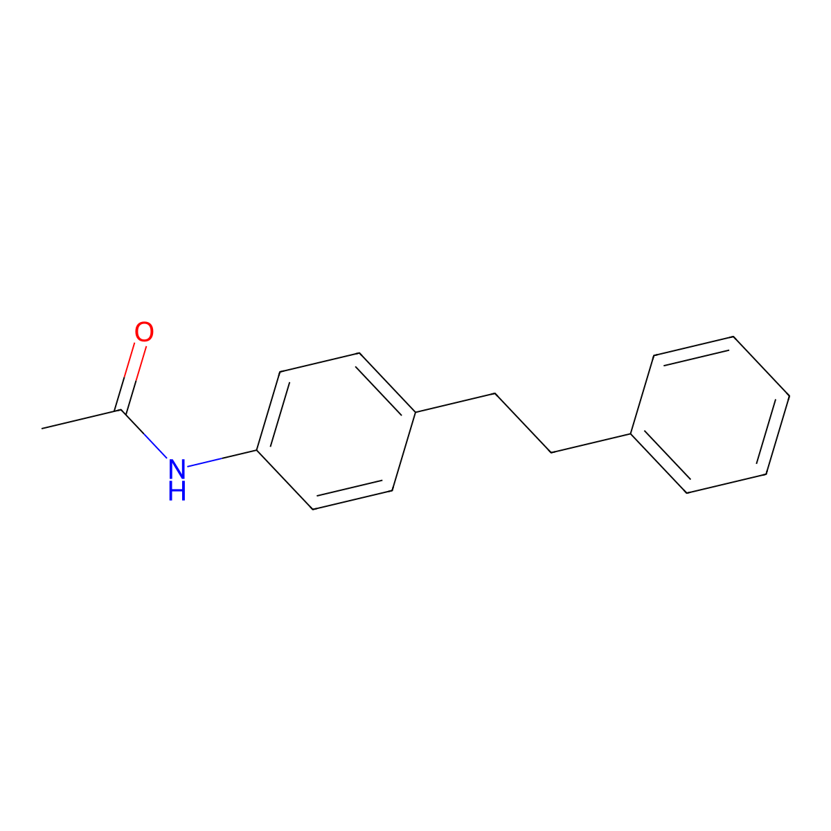 Acetamide, N-(4-(2-phenylethyl)phenyl)- molecular structure, CAS 33383-99-2