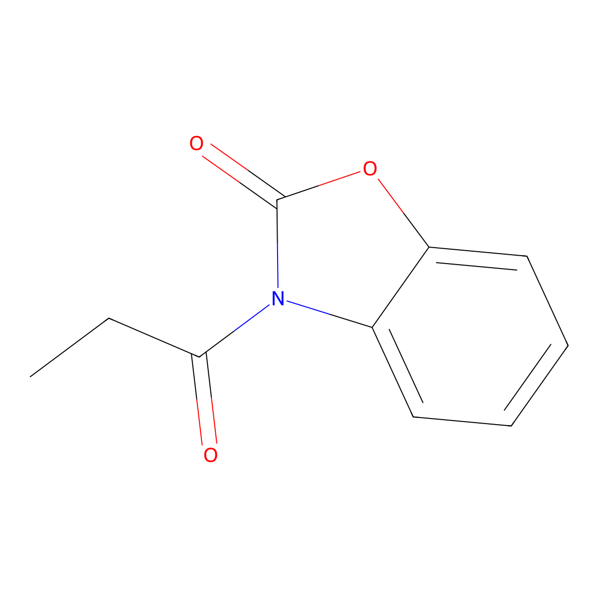 3-Propionyl-2-benzoxazolinone molecular structure, CAS 33388-19-1
