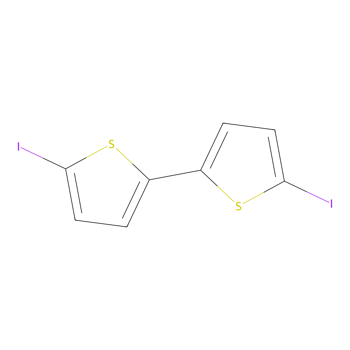 5,5'-Diiodo-2,2'-bithiophene molecular structure, CAS 3339-80-8