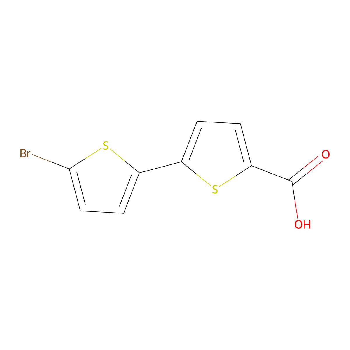5-(5-Bromothiophen-2-yl)thiophene-2-carboxylic acid molecular structure, CAS 3339-81-9