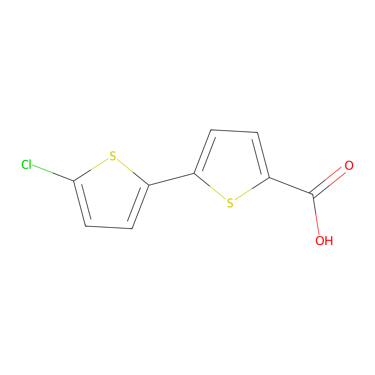 5'-Chloro-[2,2'-bithiophene]-5-carboxylic acid molecular structure, CAS 3339-84-2