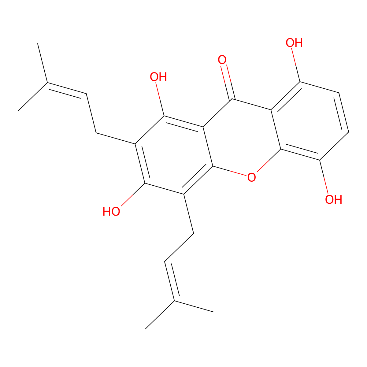 Gartanin molecular structure, CAS 33390-42-0