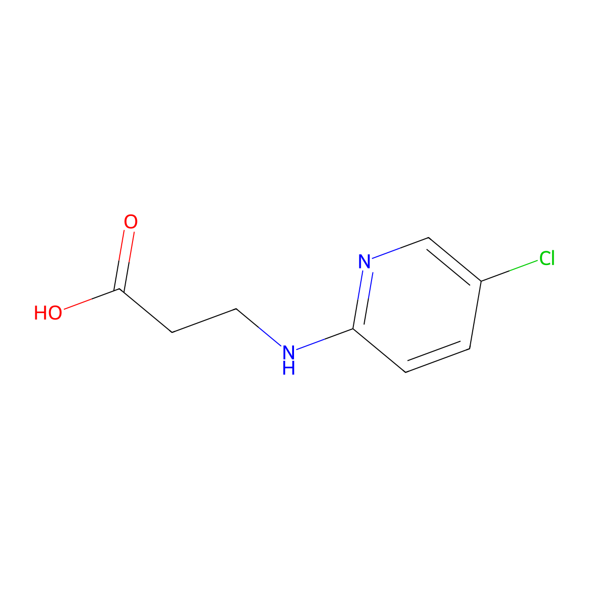 3-(5-Chloro-pyridin-2-ylamino)-propionic acid molecular structure, CAS 33390-63-5
