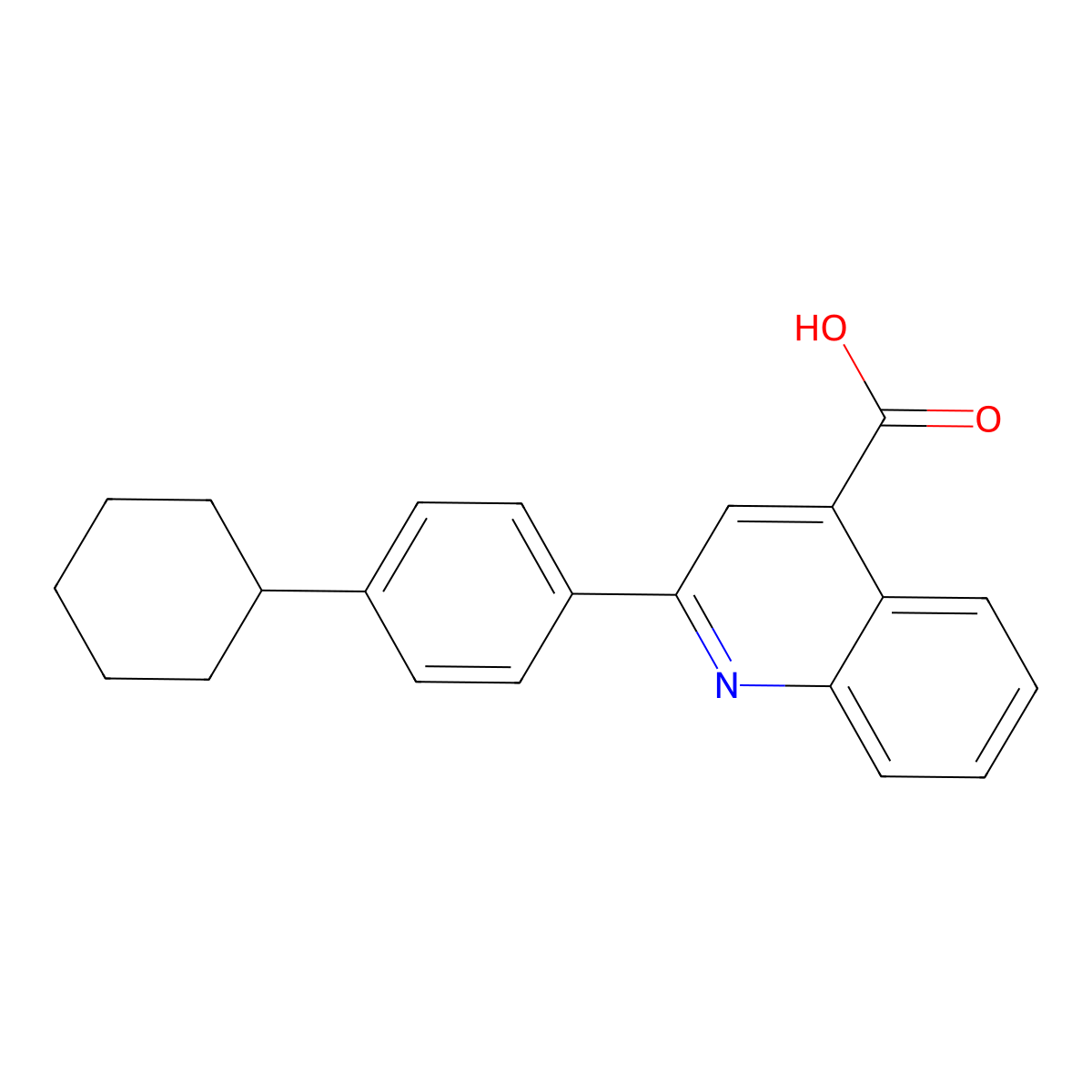 2-(4-Cyclohexylphenyl)quinoline-4-carboxylic acid molecular structure, CAS 333969-81-6