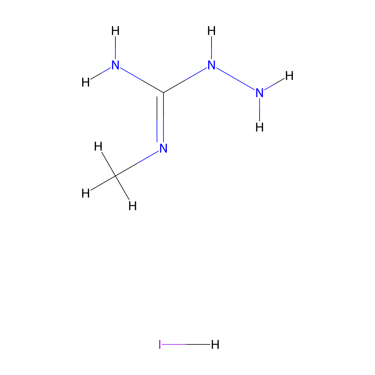 N-Methylhydrazinecarboximidamide hydroiodide molecular structure, CAS 33398-79-7