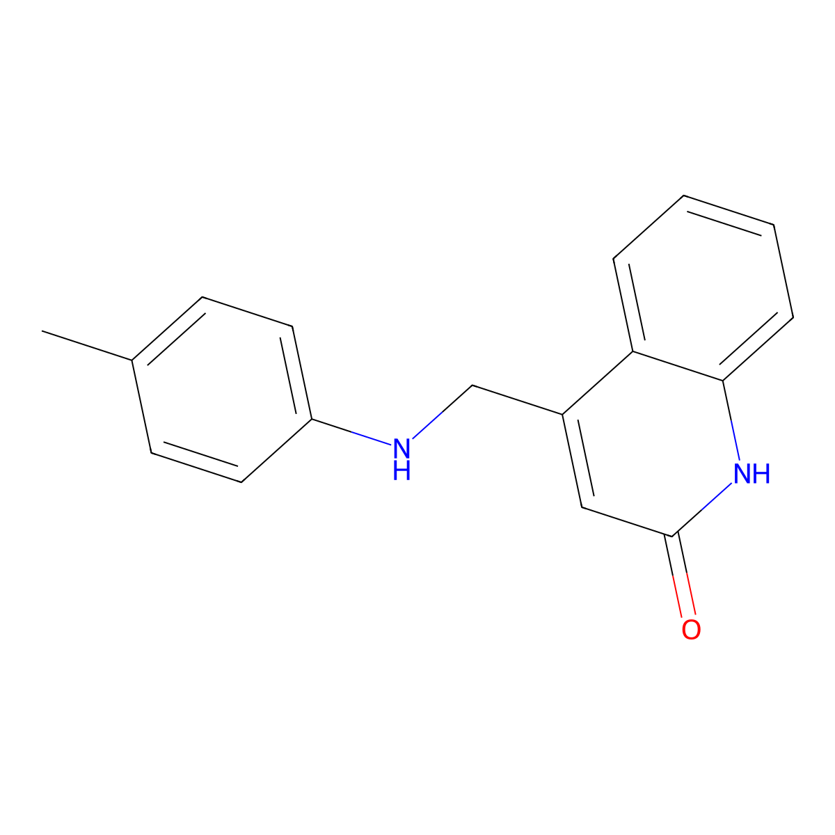 4-(p-Tolylamino-methyl)-1H-quinolin-2-one molecular structure, CAS 333984-13-7