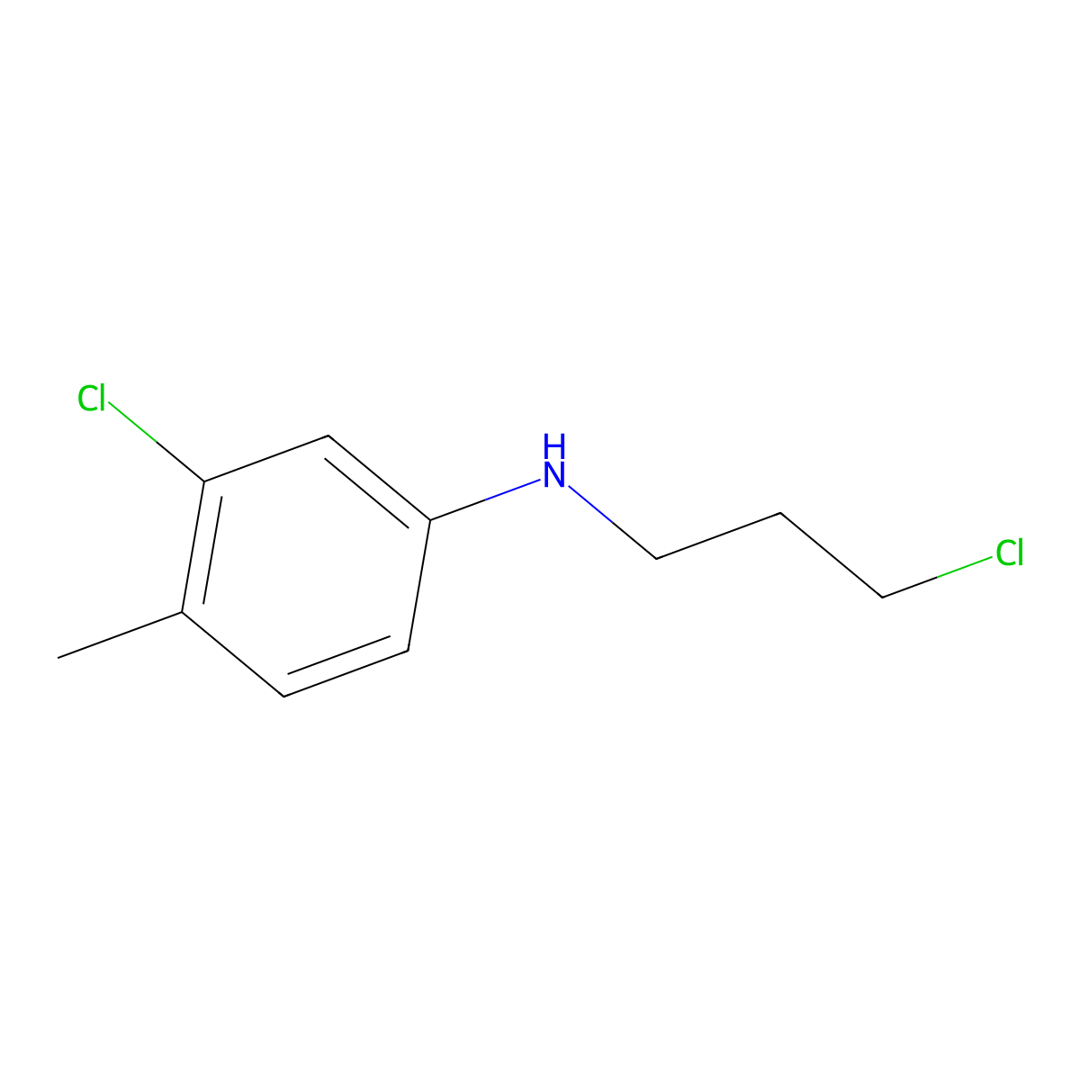 3-Chloro-N-(3-chloropropyl)-4-methylaniline molecular structure, CAS 333985-68-5