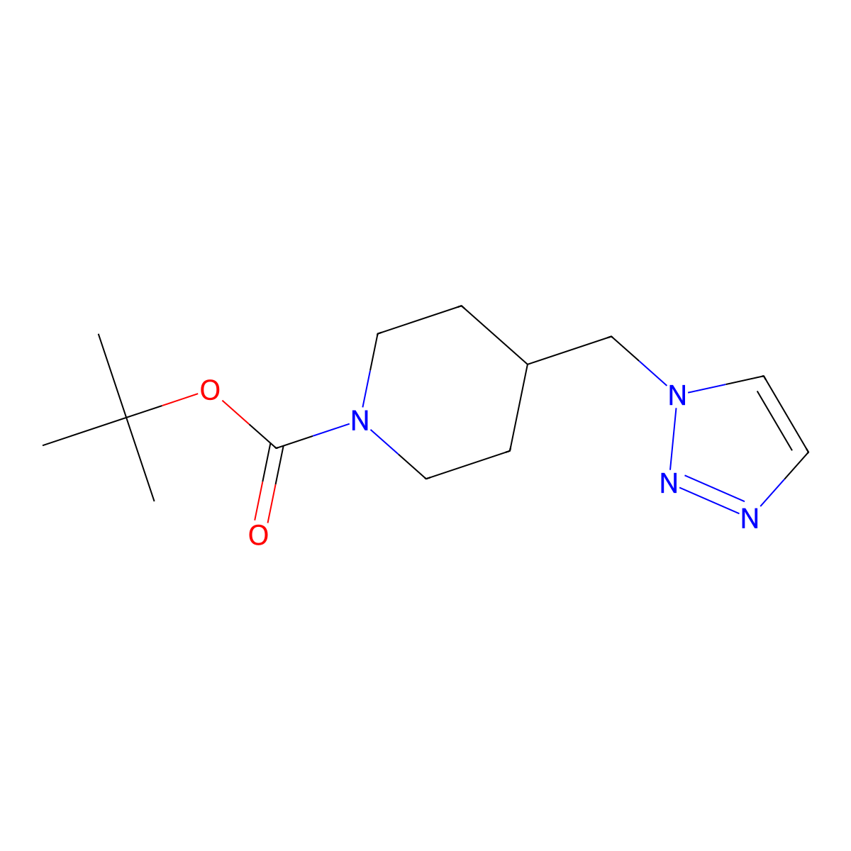 tert-butyl 4-((1H-1,2,3-triazol-1-yl)methyl)piperidine-1-carboxylate molecular structure, CAS 333985-87-8