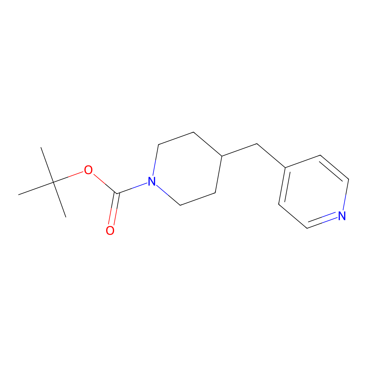 Tert-butyl 4-(pyridin-4-ylmethyl)piperidine-1-carboxylate molecular structure, CAS 333986-17-7