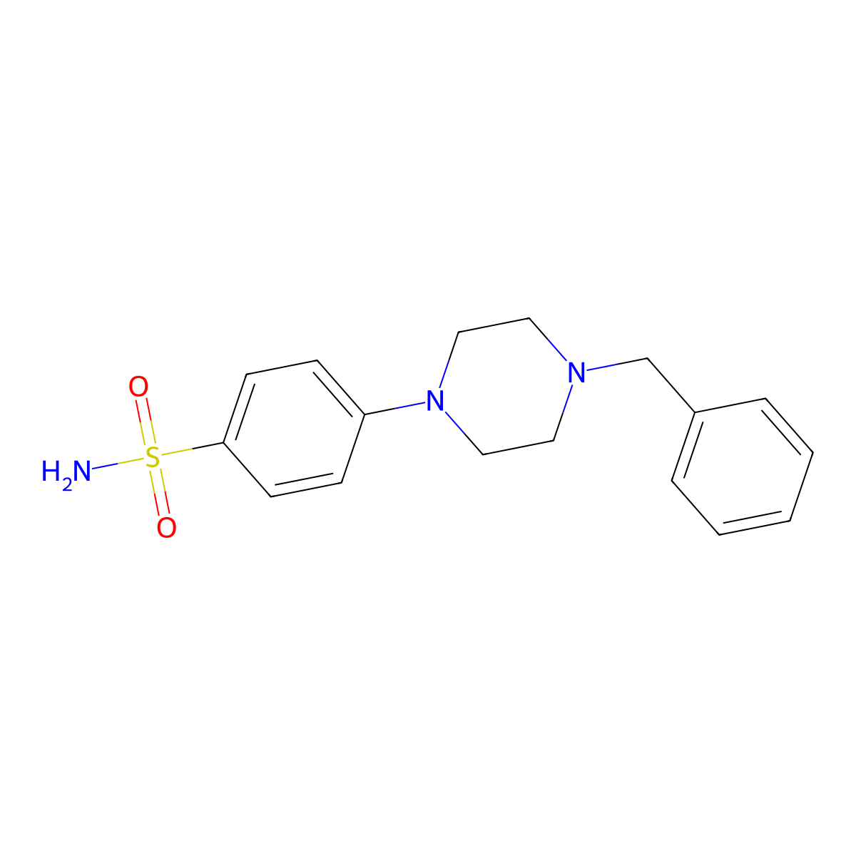 4-(4-Benzylpiperazin-1-yl)benzene-1-sulfonamide molecular structure, CAS 333997-35-6