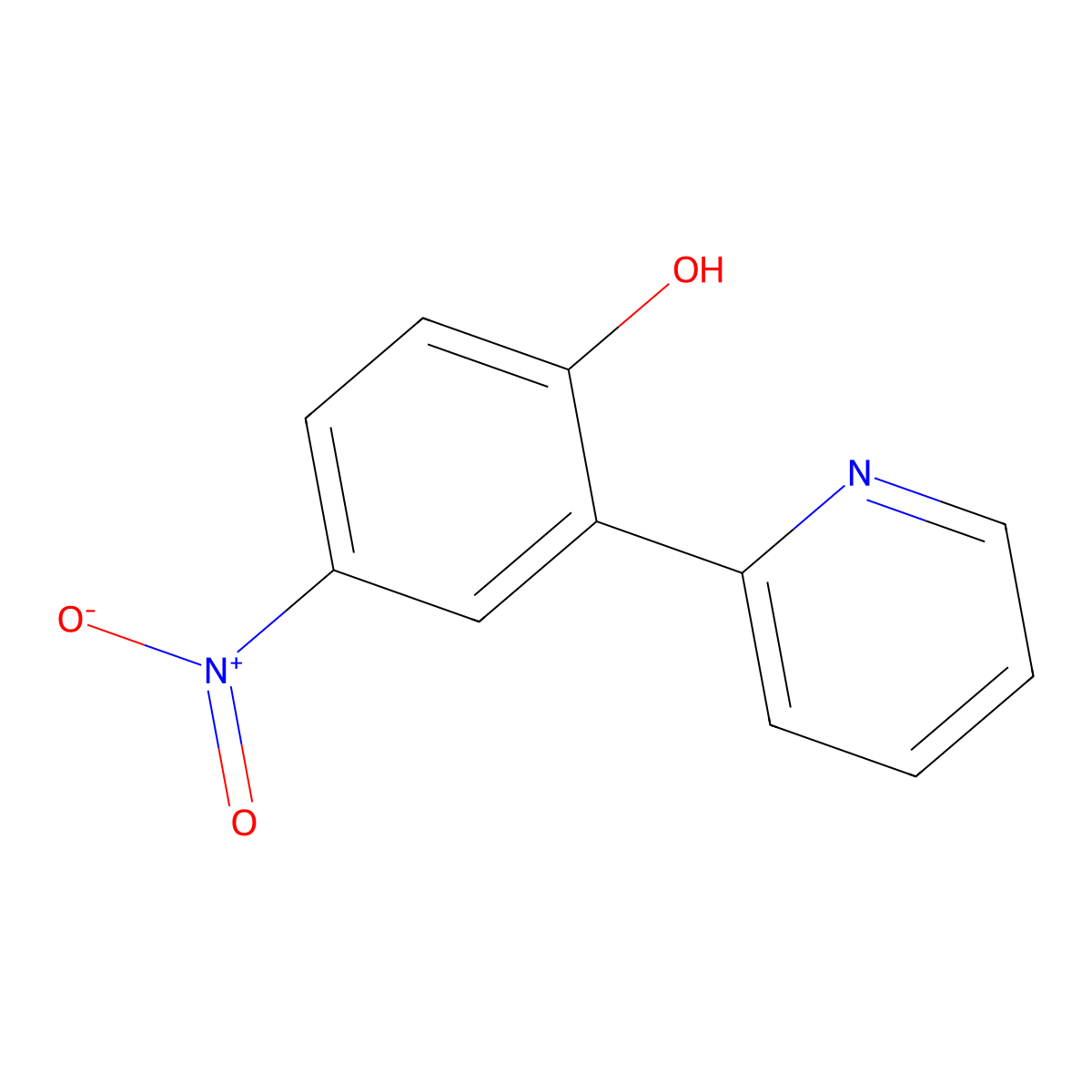 4-Nitro-2-pyridin-2-ylphenol molecular structure, CAS 33400-82-7
