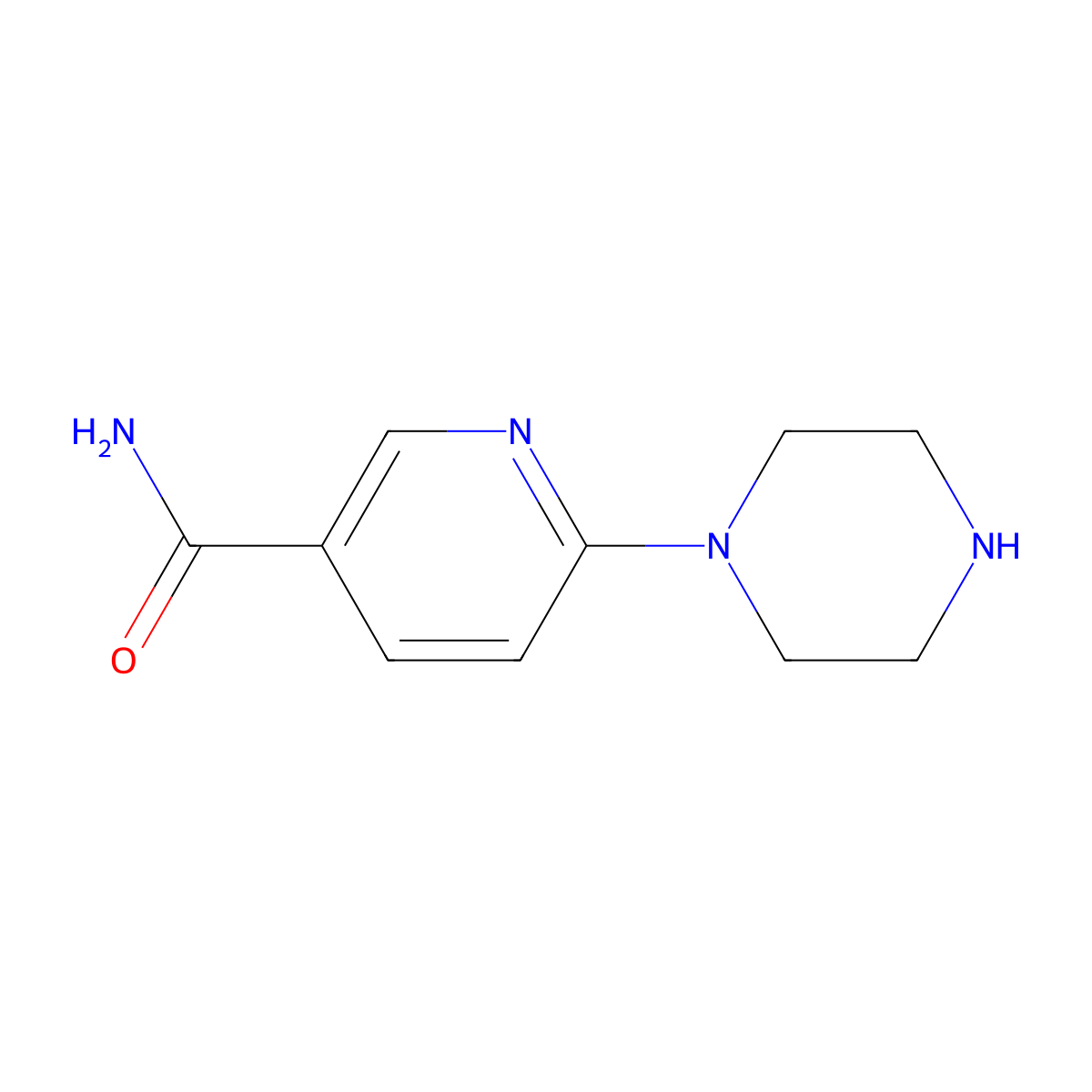 6-(Piperazin-1-yl)pyridine-3-carboxamide molecular structure, CAS 334002-41-4