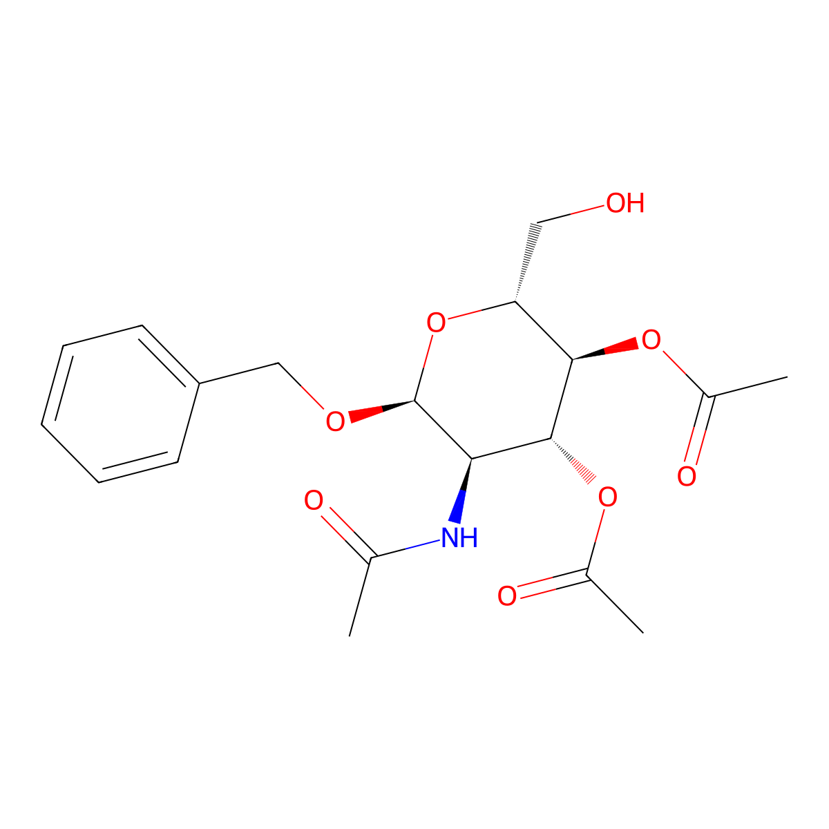 Benzyl 2-Acetamido-2-deoxy-3,4-di-O-acetyl-alpha-D-glucopyranoside molecular structure, CAS 33401-01-3