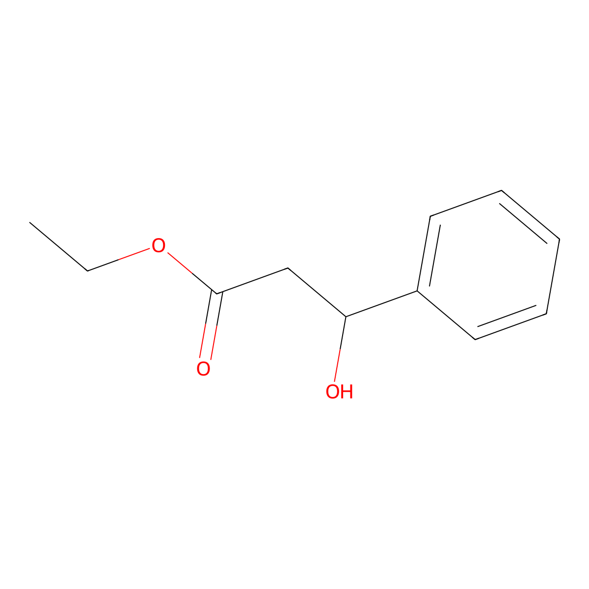 Ethyl 3-phenylhydracrylate, (S)- molecular structure, CAS 33401-74-0