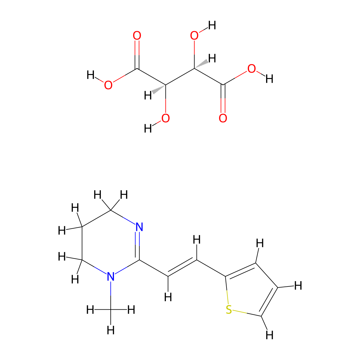 Pyrantel Tartrate molecular structure, CAS 33401-94-4