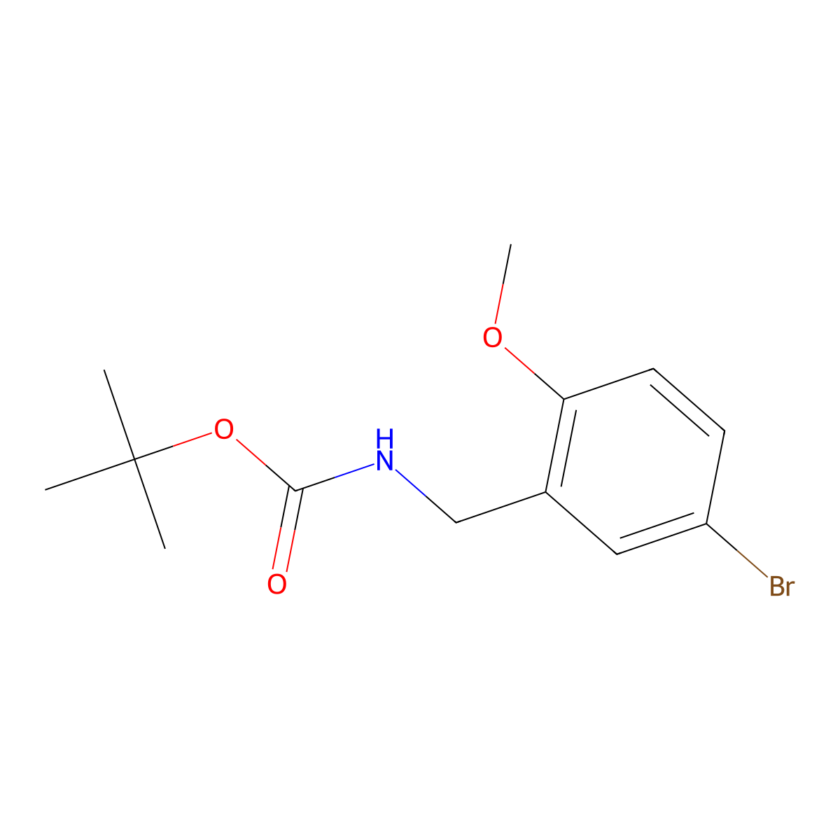 Tert-butyl (5-bromo-2-methoxybenzyl)carbamate molecular structure, CAS 334015-82-6