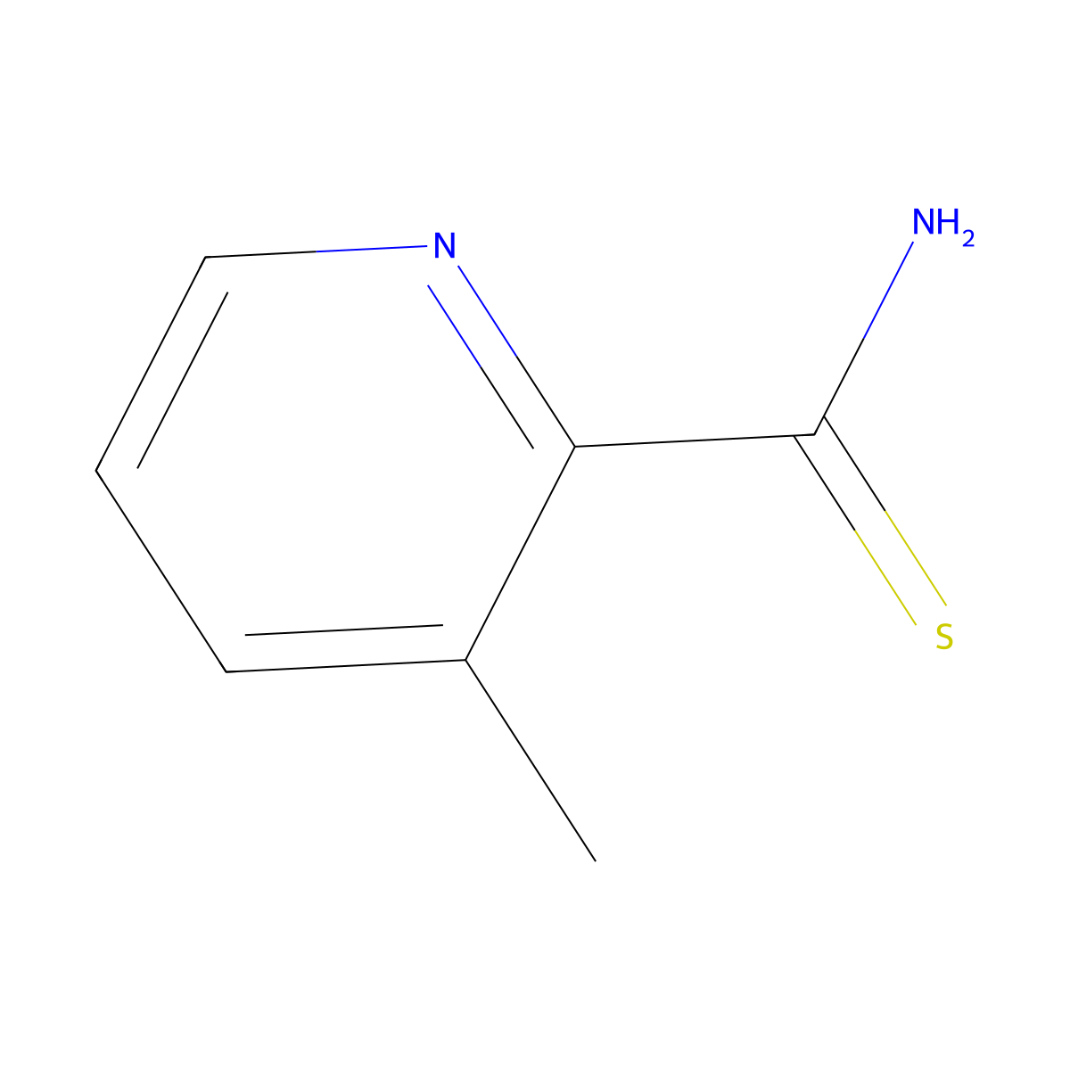 3-Methyl-2-pyridinecarbothioamide molecular structure, CAS 334017-95-7