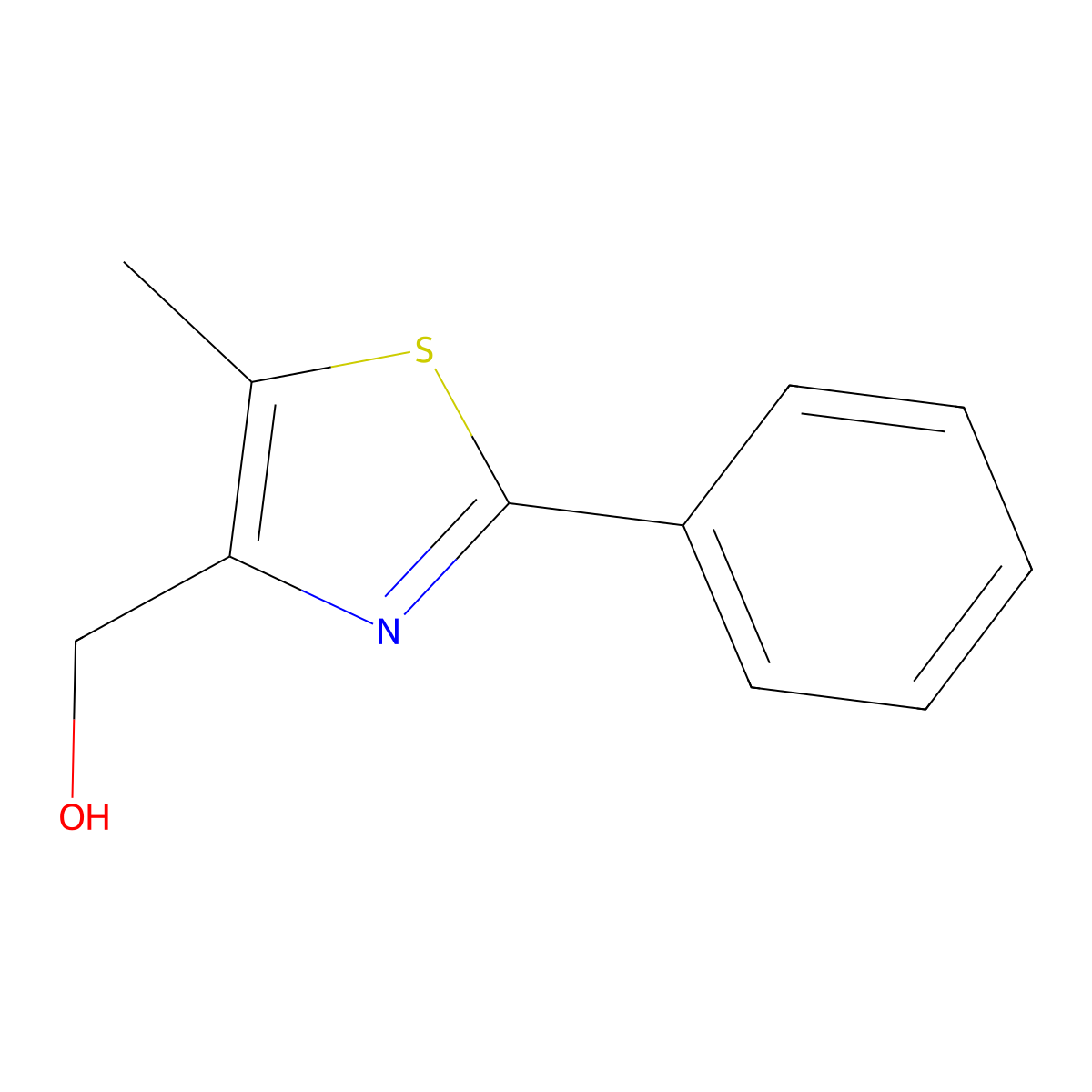 (5-Methyl-2-phenyl-4-thiazolyl)methanol molecular structure, CAS 334018-22-3