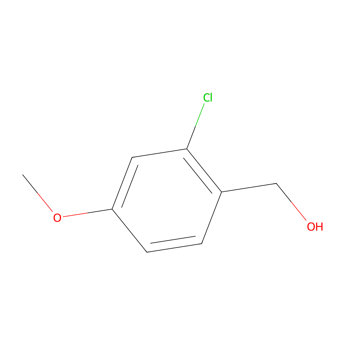 (2-Chloro-4-methoxyphenyl)methanol molecular structure, CAS 334018-24-5