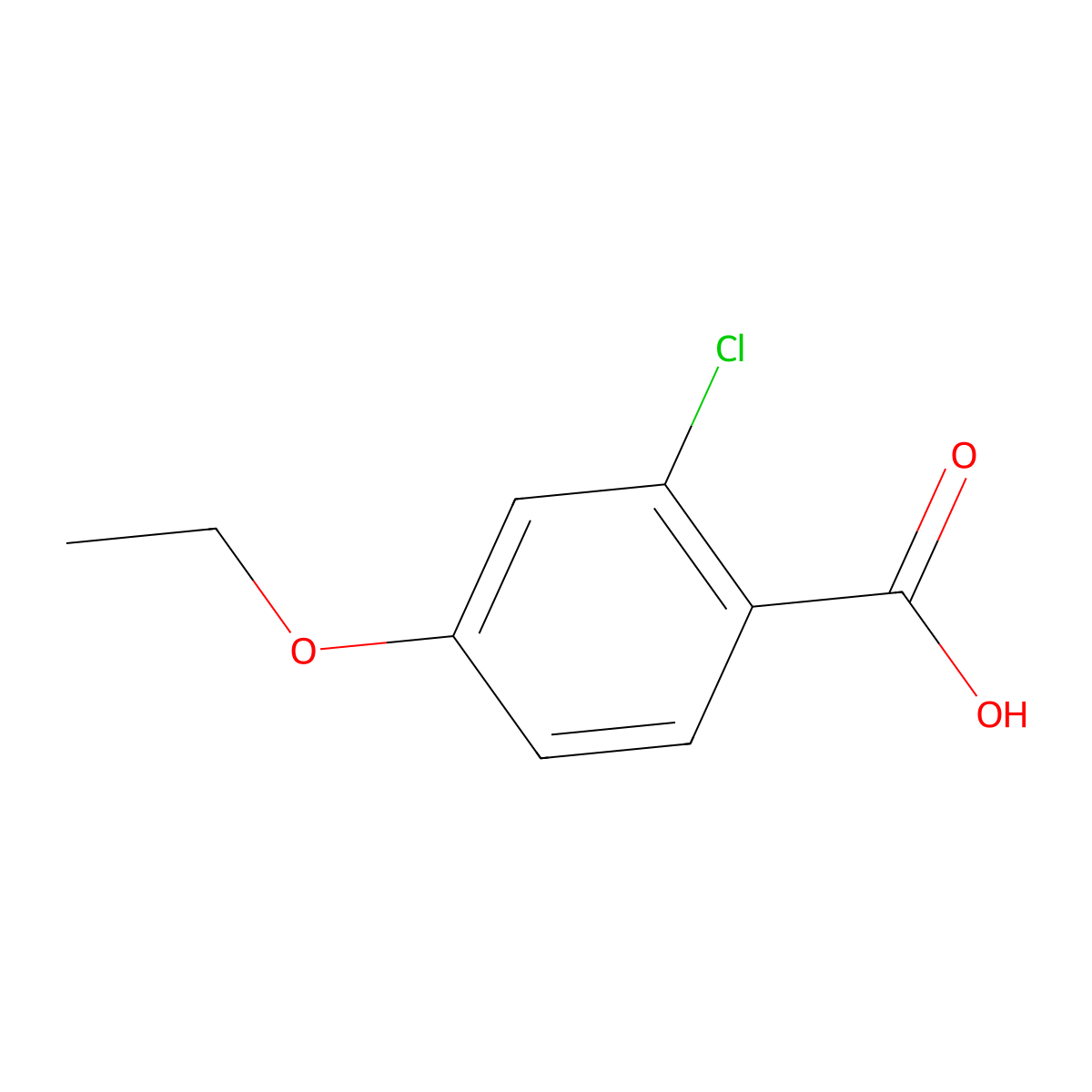 2-Chloro-4-ethoxybenzoic acid molecular structure, CAS 334018-28-9