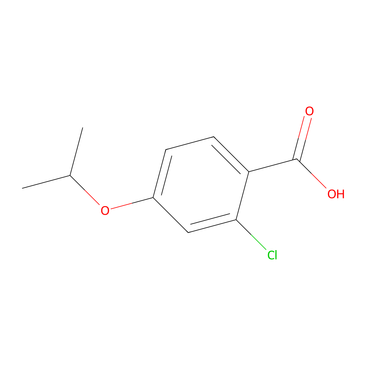 2-Chloro-4-isopropoxybenzoic Acid molecular structure, CAS 334018-32-5