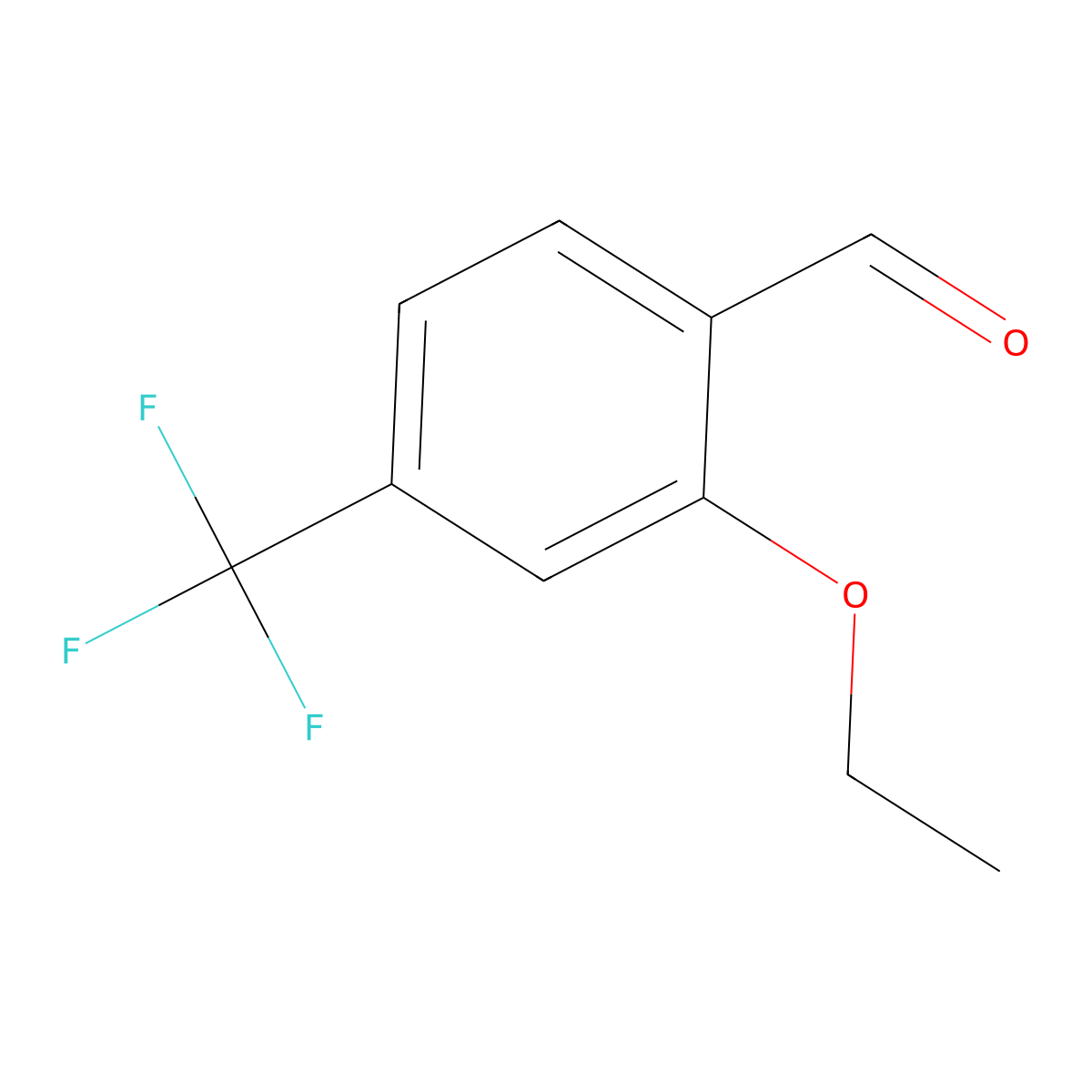 2-Ethoxy-4-(trifluoromethyl)benzaldehyde molecular structure, CAS 334018-36-9