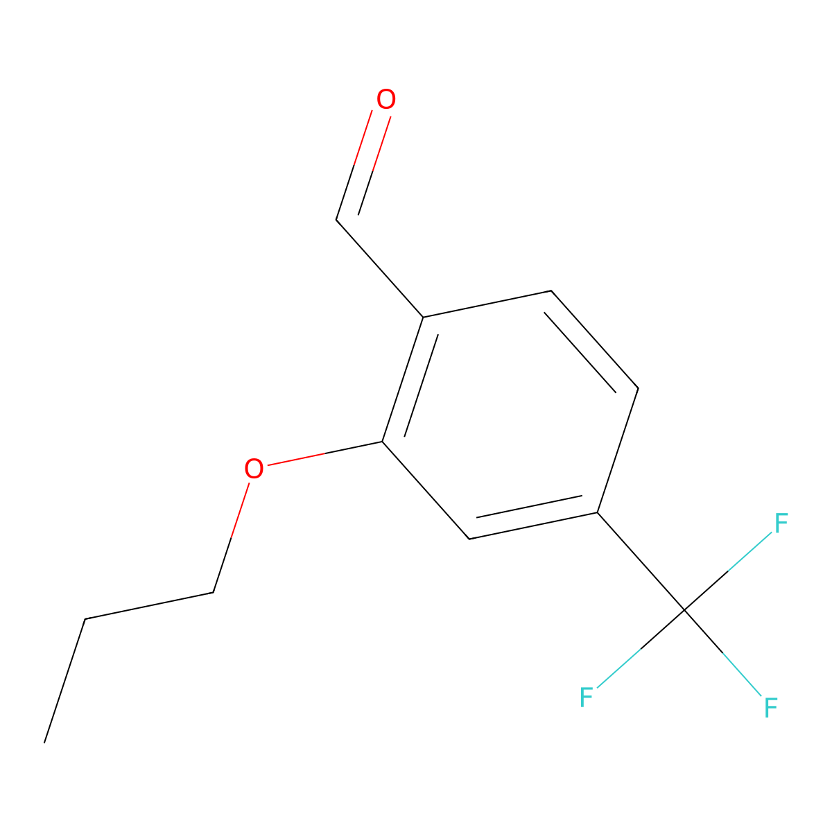 2-Propoxy-4-(trifluoromethyl)benzaldehyde molecular structure, CAS 334018-42-7