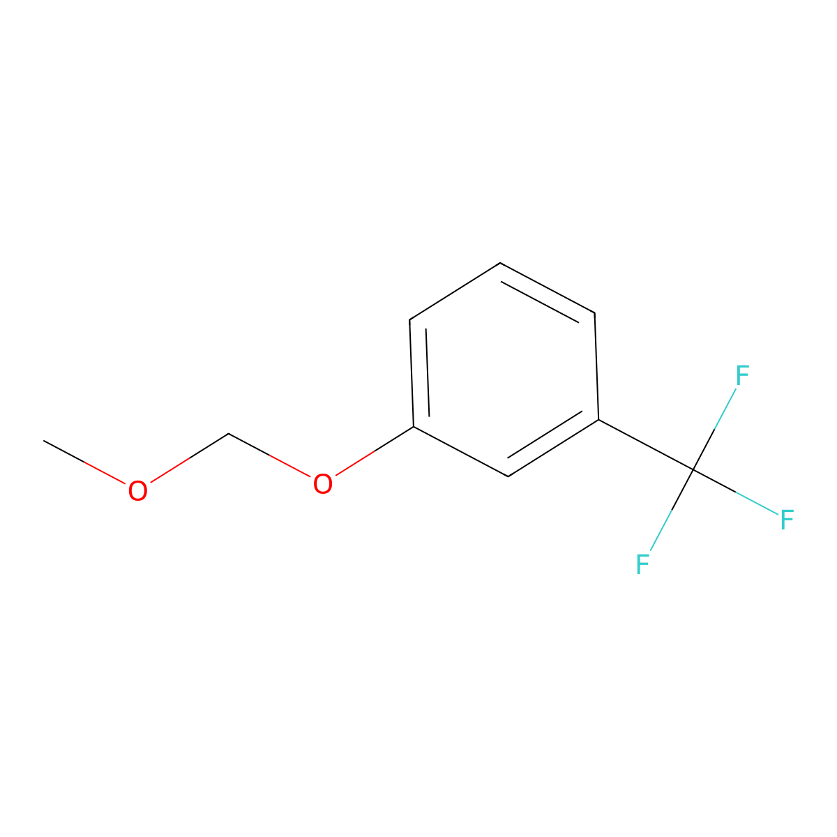 Benzene, 1-(methoxymethoxy)-3-(trifluoromethyl)- molecular structure, CAS 334018-79-0