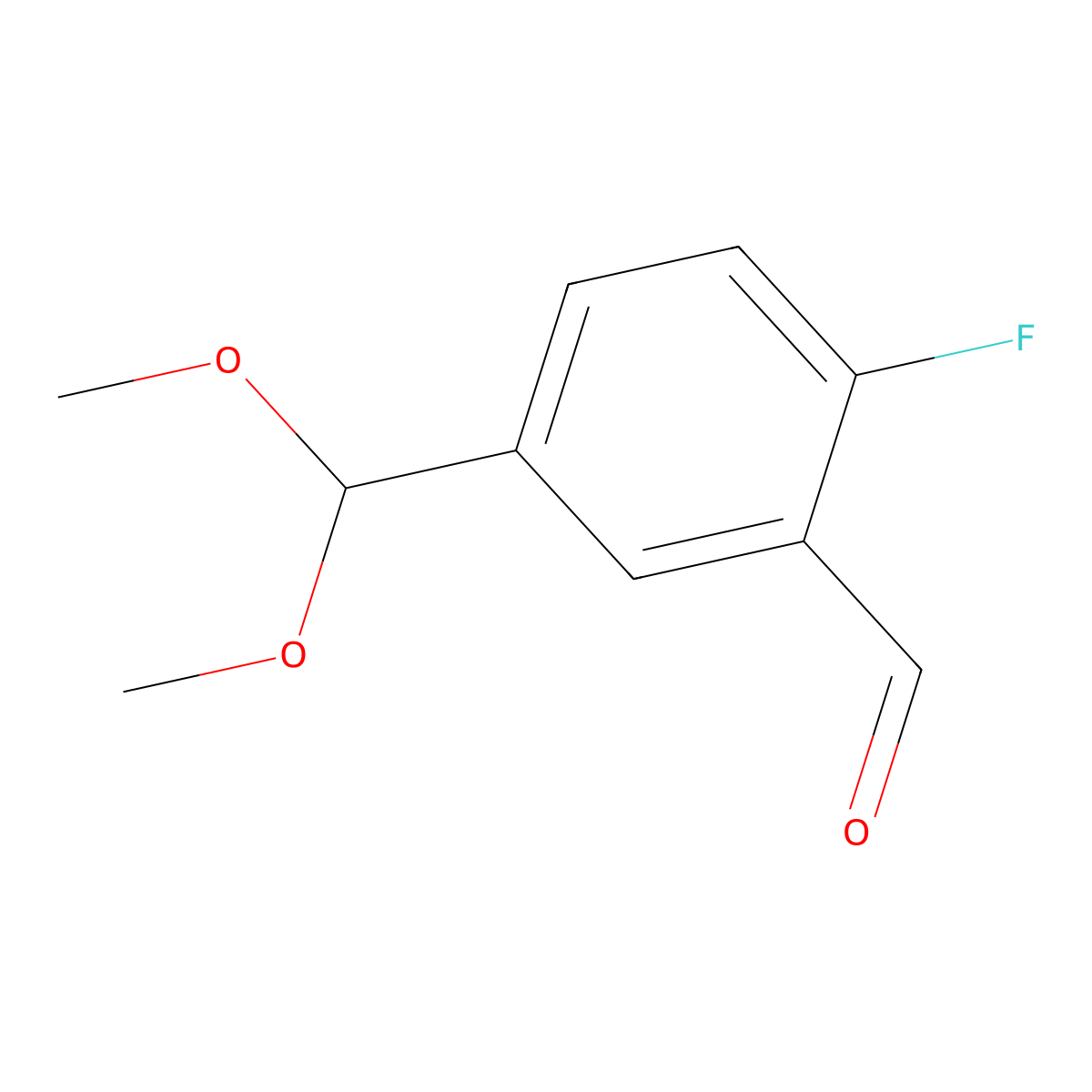 5-(Dimethoxymethyl)-2-fluorobenzaldehyde molecular structure, CAS 334019-14-6