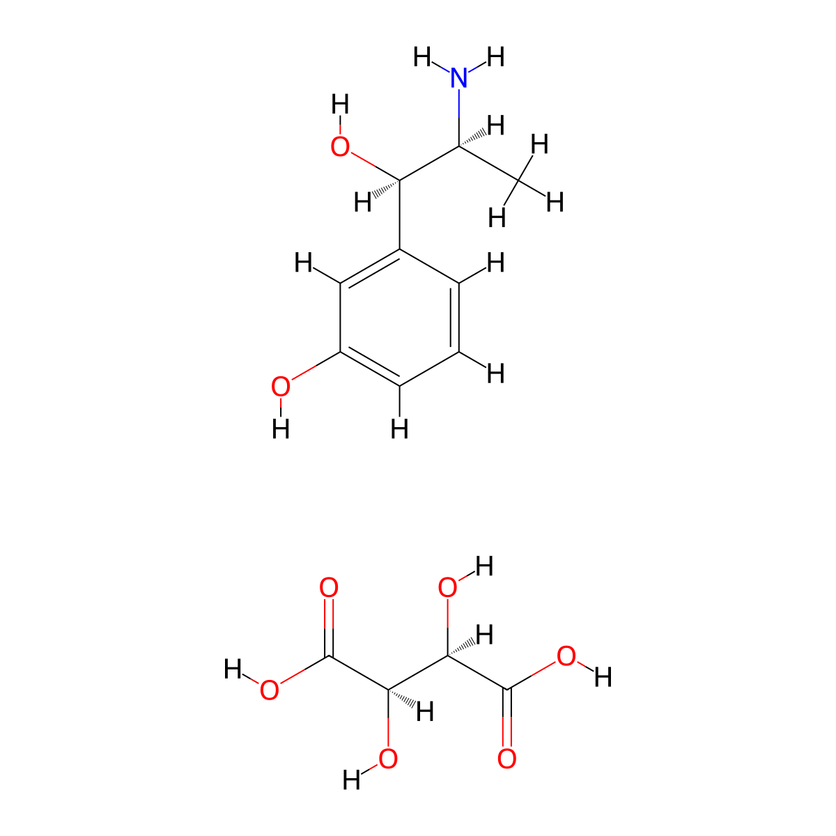 Metaraminol Bitartrate molecular structure, CAS 33402-03-8