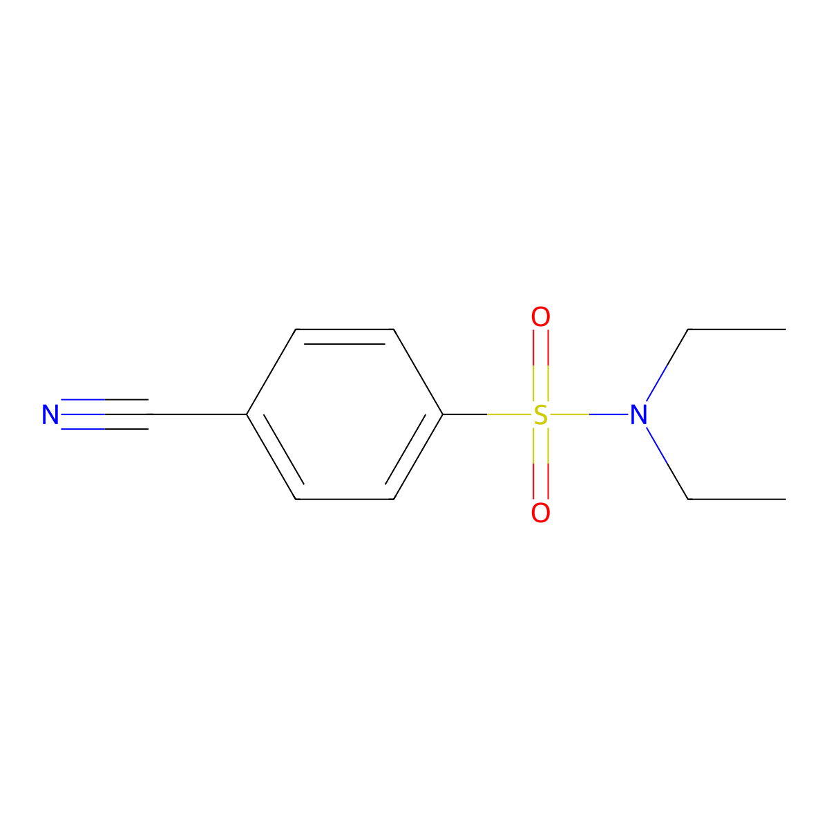 4-cyano-N,N-diethylbenzene-1-sulfonamide molecular structure, CAS 33402-63-0