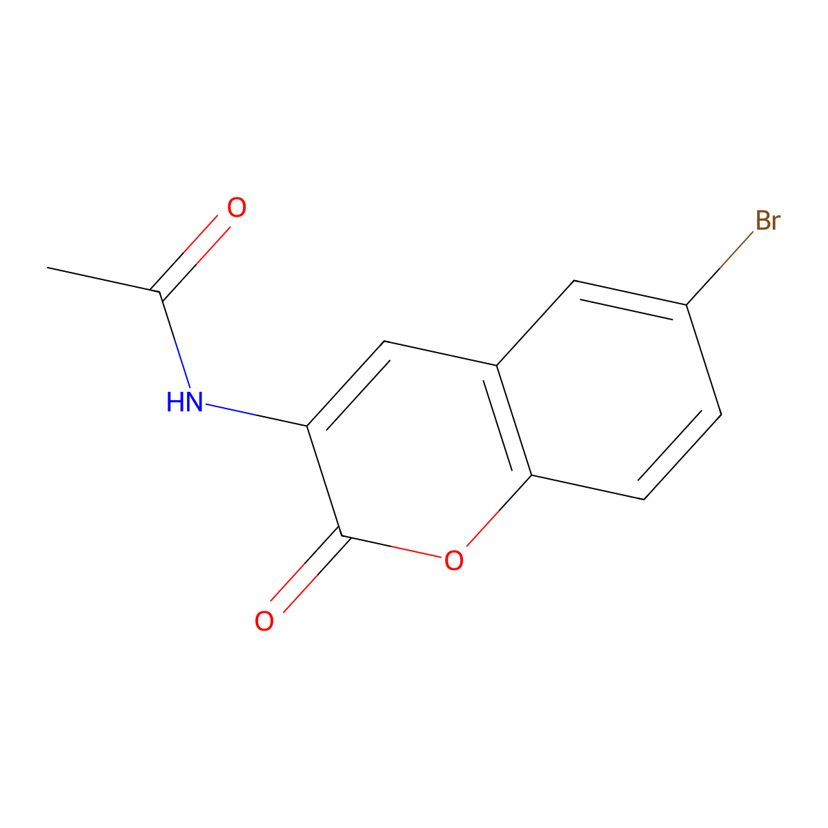 N-(6-Bromo-2-oxo-2H-chromen-3-yl)acetamide molecular structure, CAS 33404-13-6