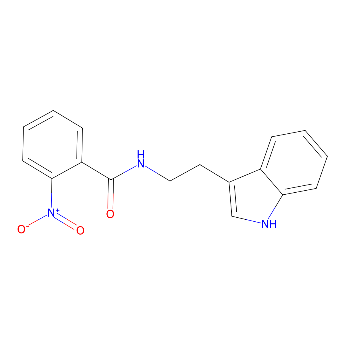 N-[2-(1H-indol-3-yl)ethyl]-2-nitrobenzamide molecular structure, CAS 33405-85-5