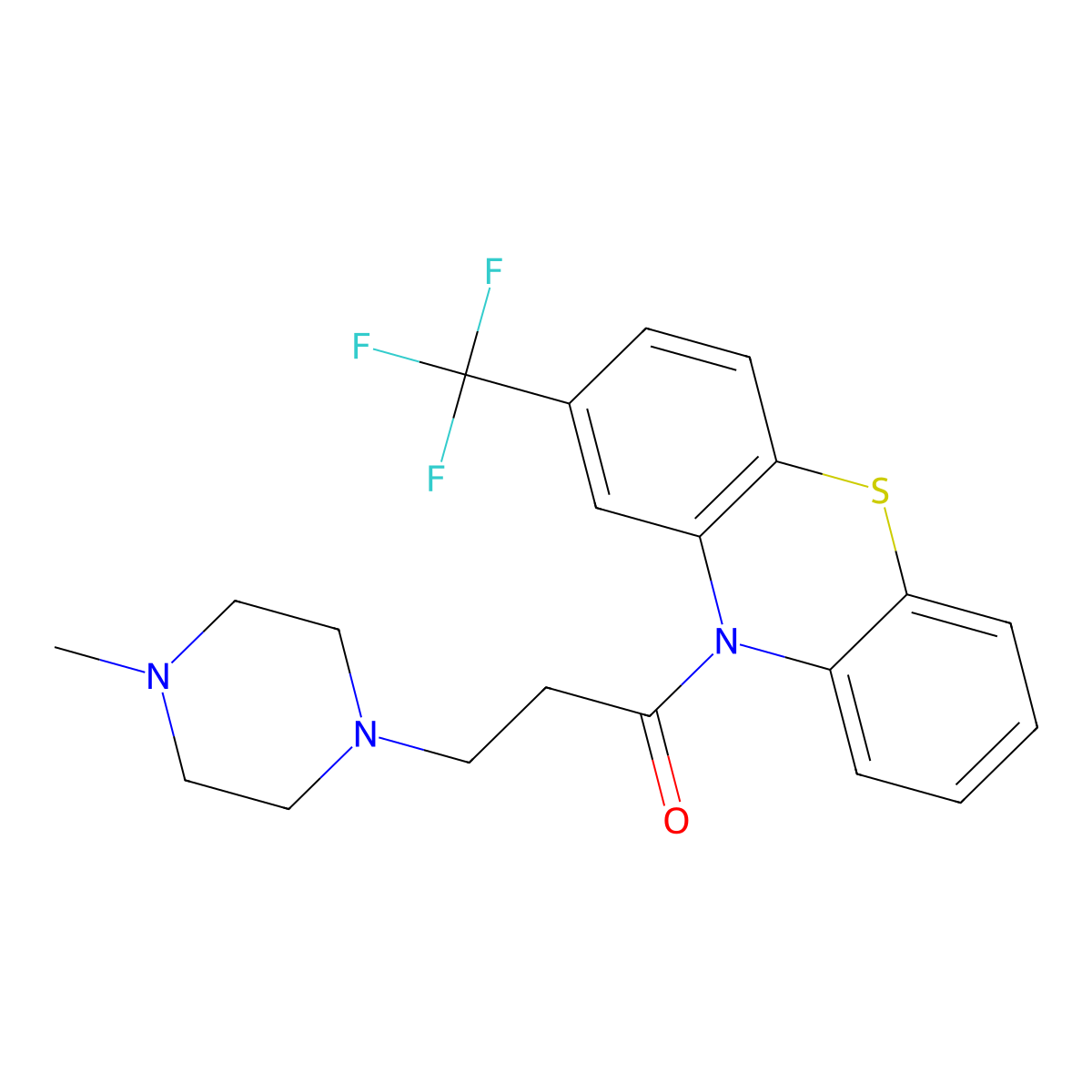 Ftormetazine molecular structure, CAS 33414-30-1