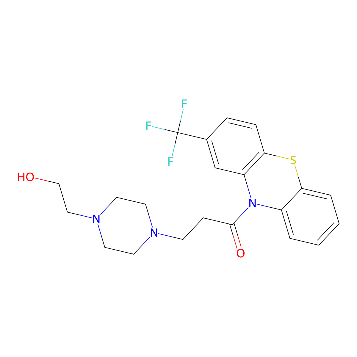 Ftorpropazine molecular structure, CAS 33414-36-7