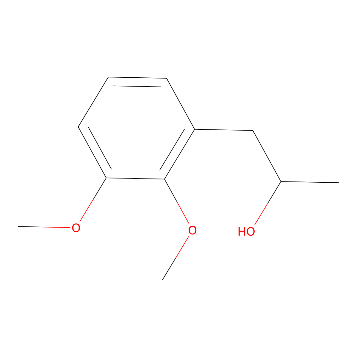 1-(2,3-Dimethoxyphenyl)propan-2-ol molecular structure, CAS 33414-37-8