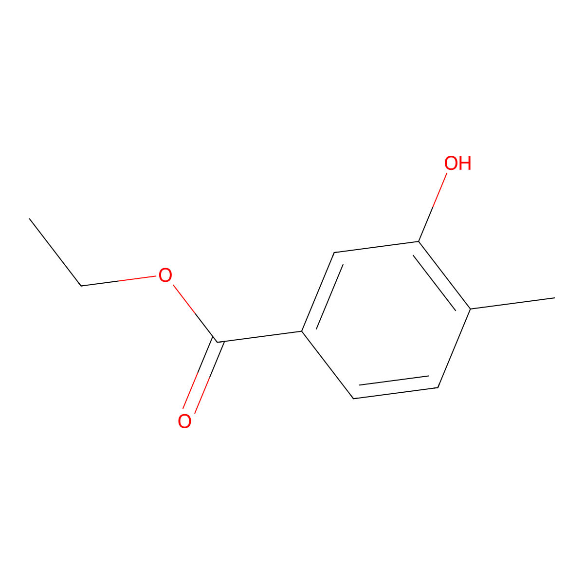 Ethyl 3-hydroxy-4-methylbenzoate molecular structure, CAS 33414-48-1