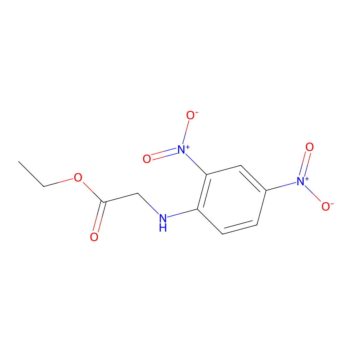 Ethyl 2,4-dinitro-anilino-acetate molecular structure, CAS 33414-81-2