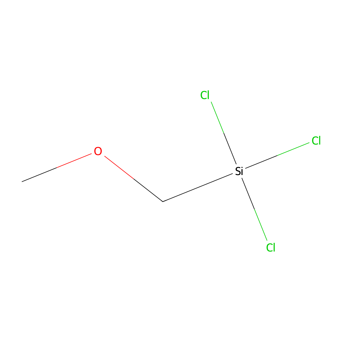 Methoxymethyltrichlorosilane molecular structure, CAS 33415-27-9