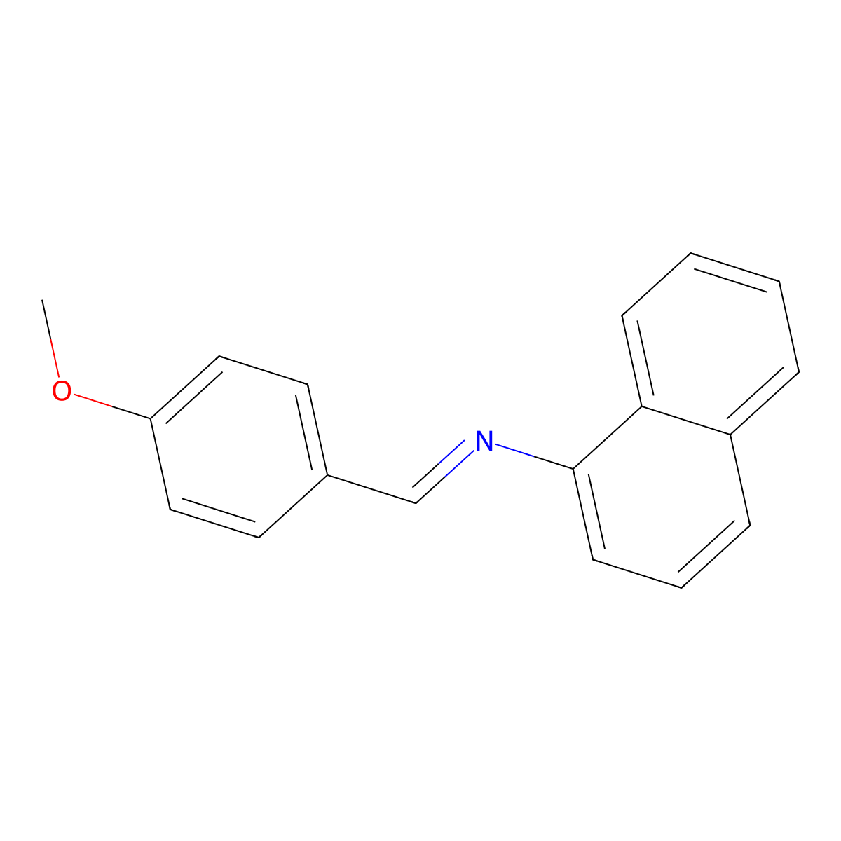 (4-Methoxy-benzylidene)-naphthalen-1-YL-amine molecular structure, CAS 33417-05-9