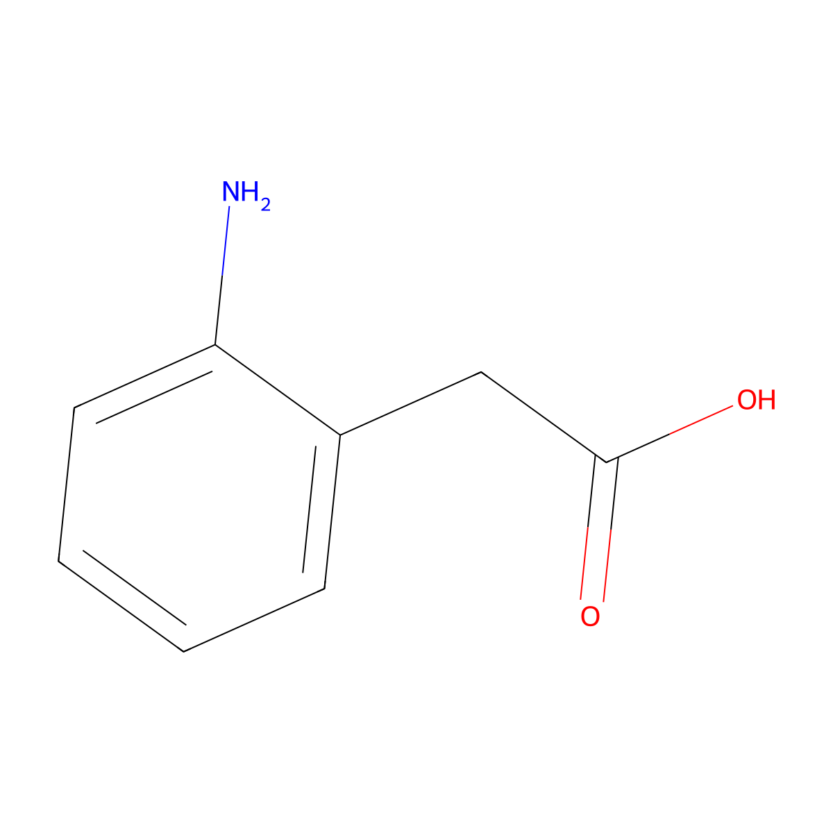 2-Aminophenylacetic acid molecular structure, CAS 3342-78-7