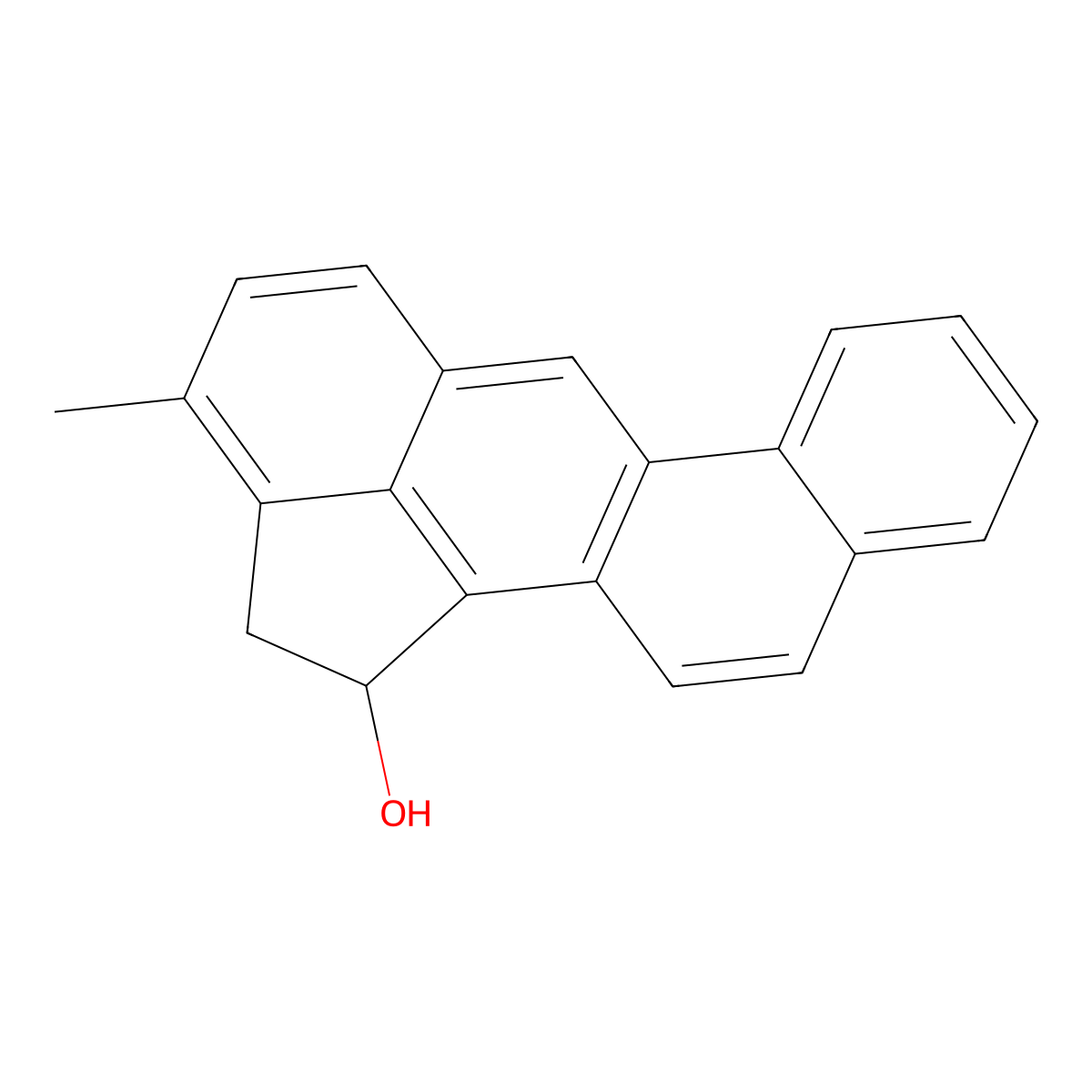 1,2-Dihydro-3-methylbenz(j)aceanthrylen-1-ol molecular structure, CAS 3342-98-1