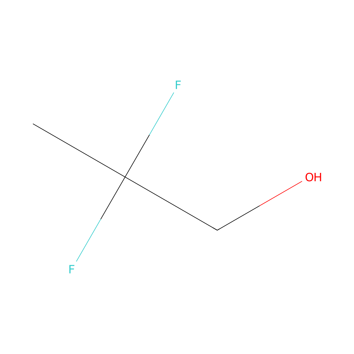 2,2-Difluoropropanol molecular structure, CAS 33420-52-9